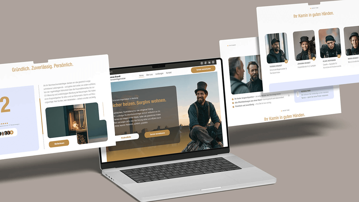 Beispiel Website mit eigener Domain